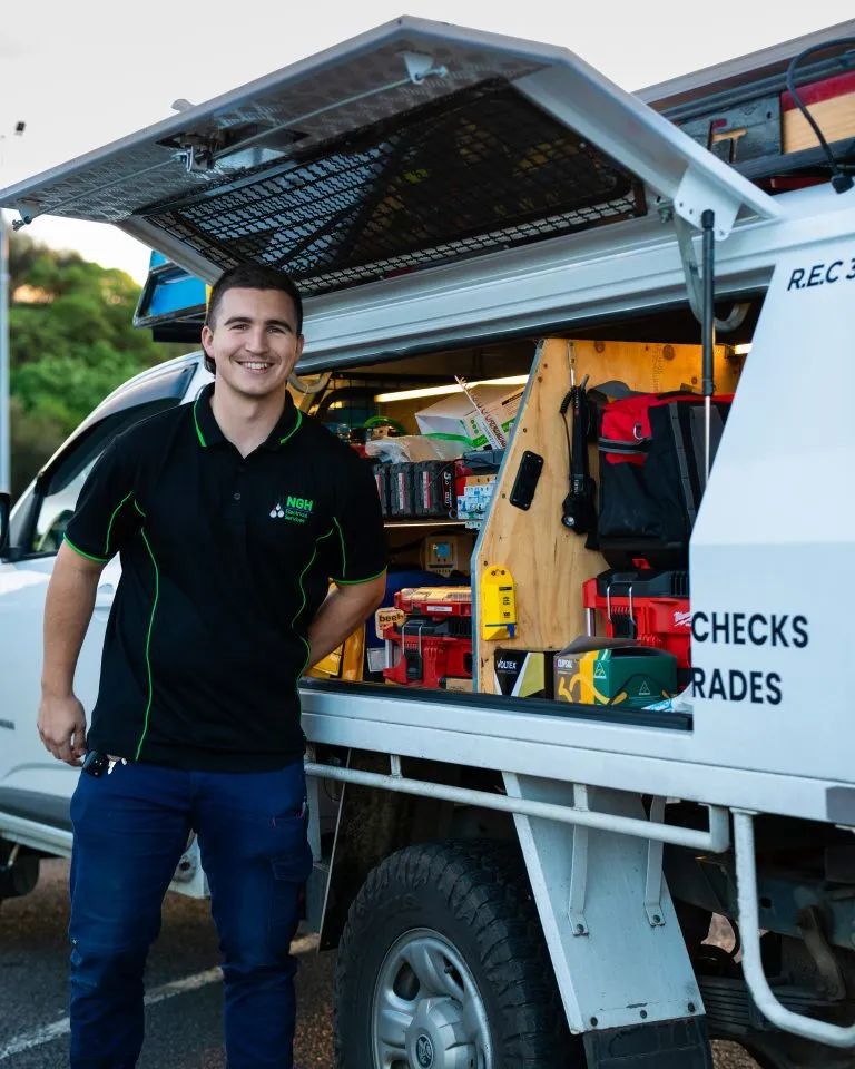 Nathan Hocking, local owner and A-Grade electrician at NGH Electrical servicing Geelong and the Surf Coast